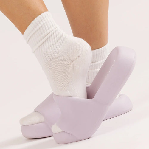 Mellow Sleep | MellowSoft Dream Slides - Soft Squishy Waterproof Pillow Slides, Cloud Foam Platform Slippers with Running Shoe Level Cushioning & Shock Absorption, Anti Slip Comfort Slides for Indoor & Outdoor
